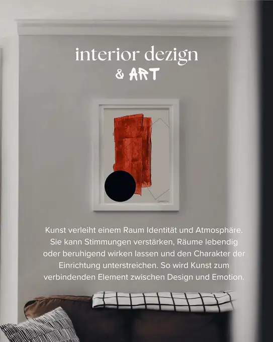 Kunst und Innenarchitktur als Symbiose für einen atmosphärischen Raum